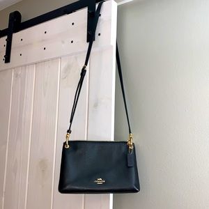 Coach Black Pebble Leather Crossbody